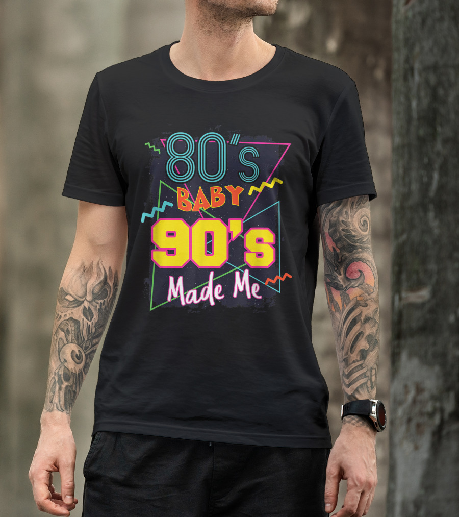 80's Baby 90's Made Me Retro Neon T-Shirt