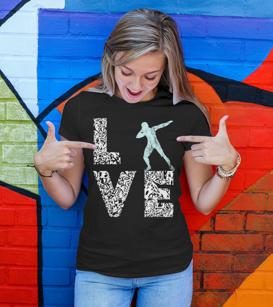 Love Shot Put Throwing Track And Field T-Shirt