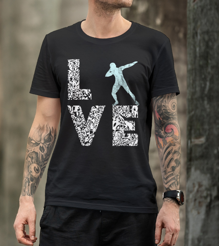 Love Shot Put Throwing Track And Field T-Shirt