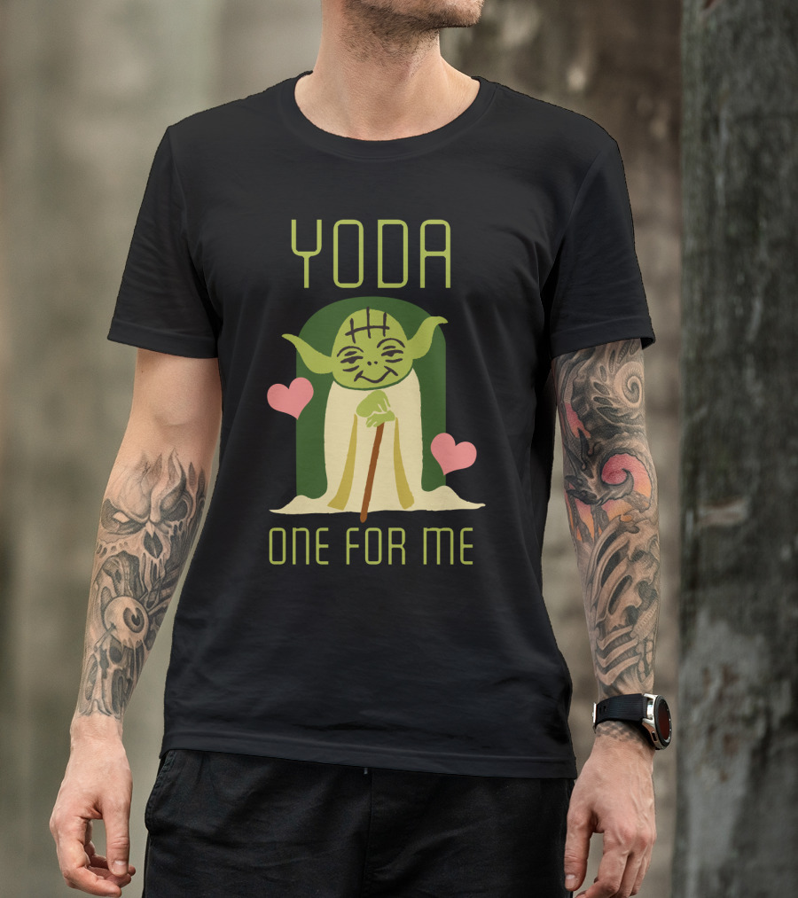 Star Wars Yoda One For Me Valentine's Hearts Cute T-Shirt