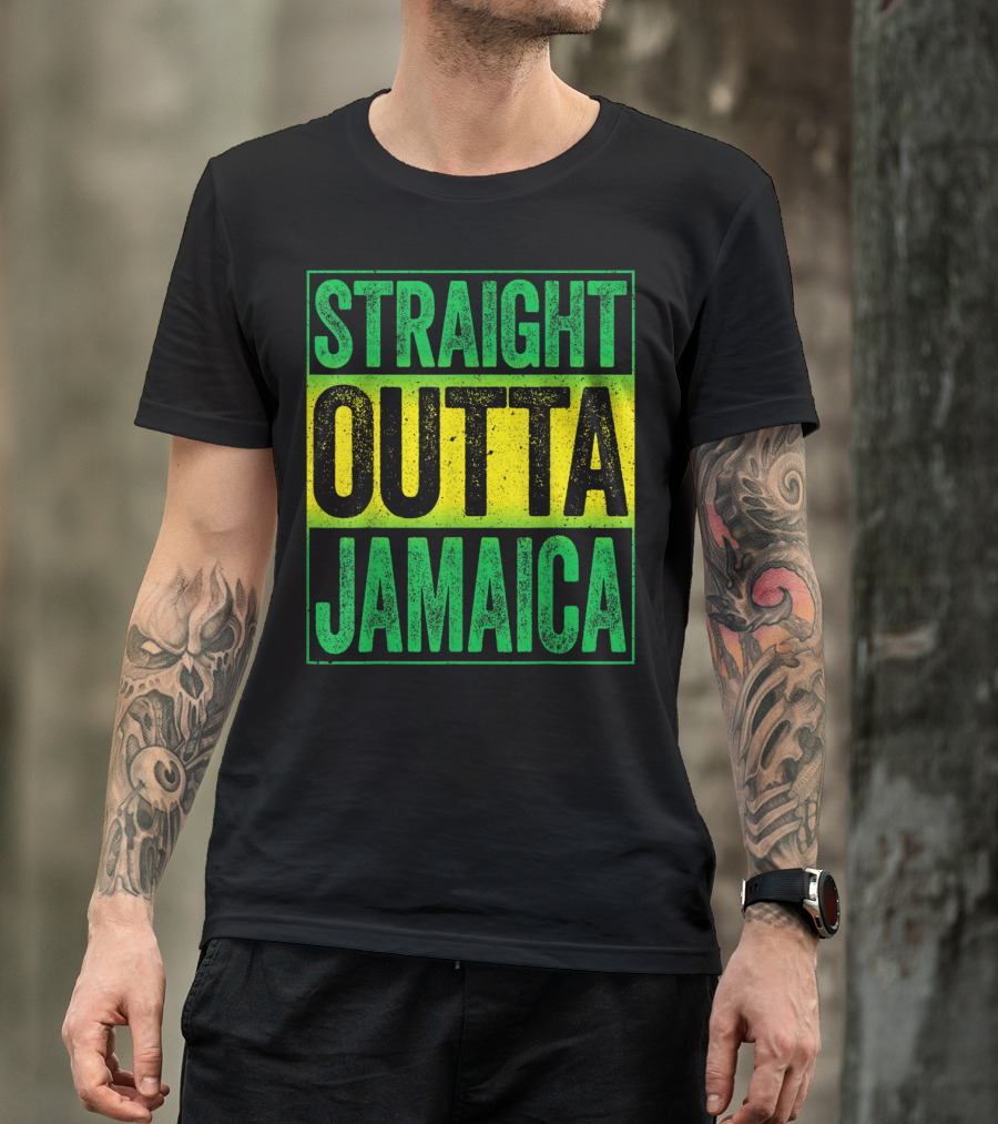 Straight Outta Jamaica Caribbean Party Vibes T-Shirt