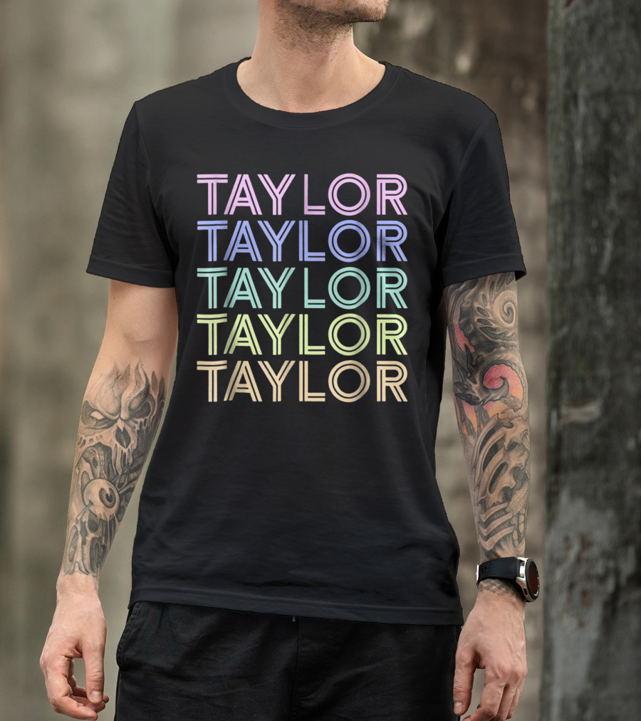Taylor Sweet Candy Heart Vintage Love Rainbow Pastel Tayl T-Shirt