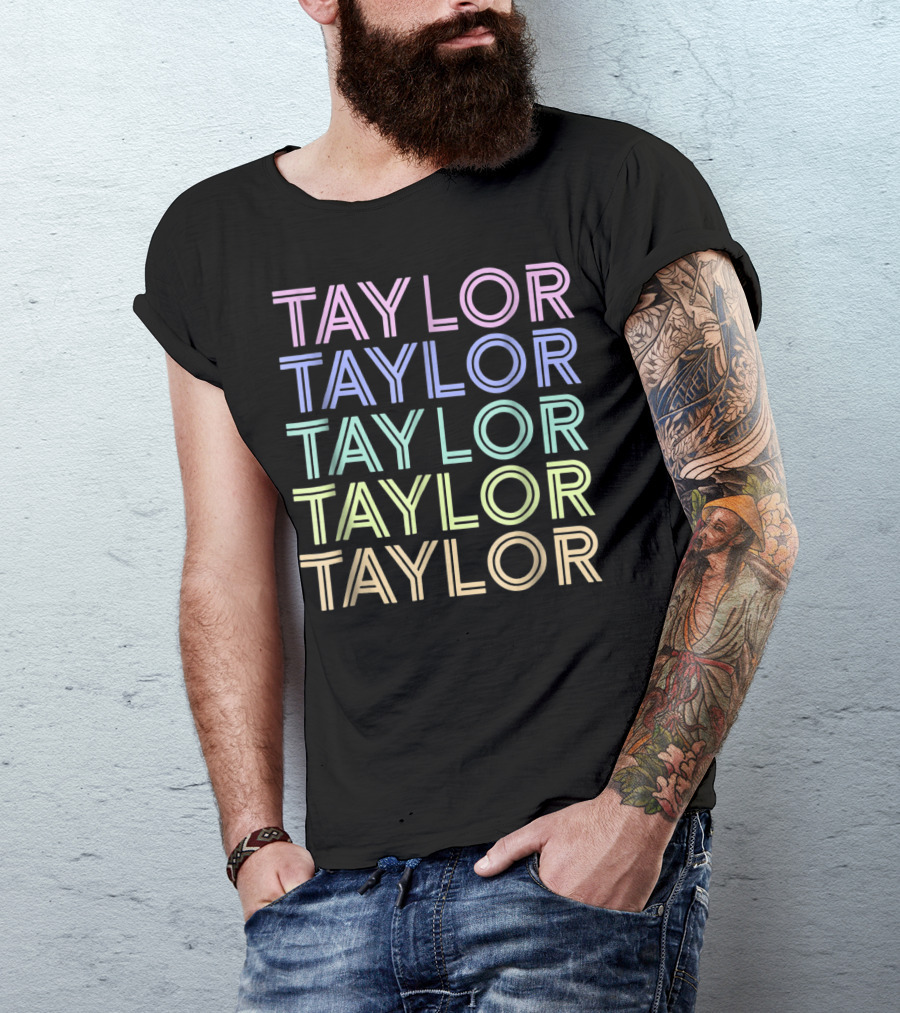 Taylor Sweet Candy Heart Vintage Love Rainbow Pastel Tayl T-Shirt