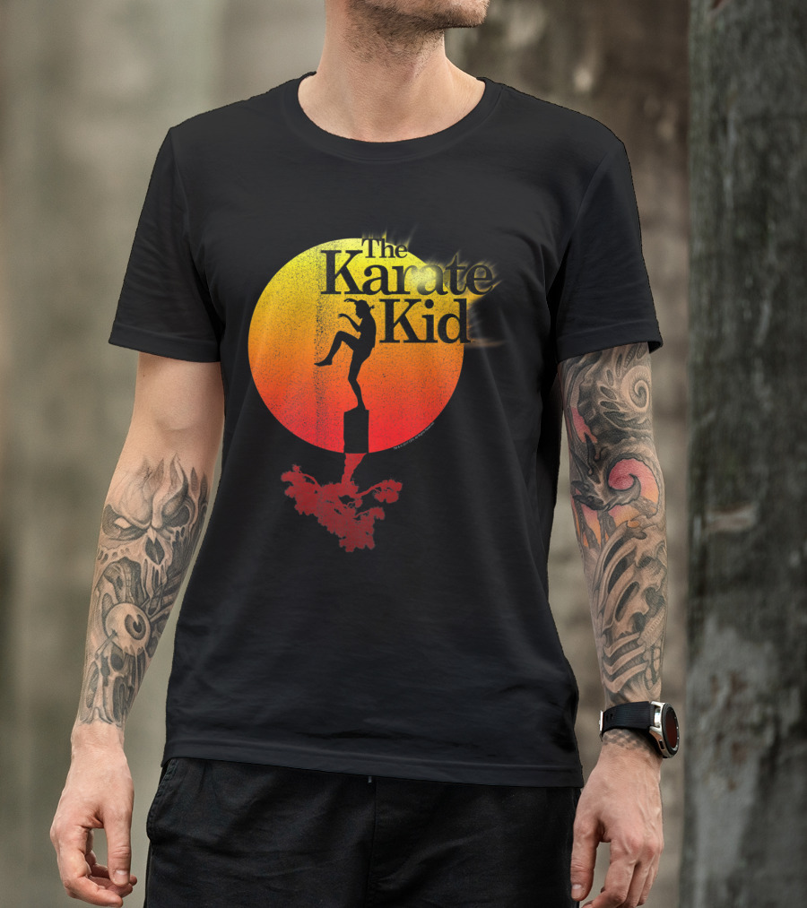 The Karate Kid Crane Kick Sun Gradient Circle T-Shirt
