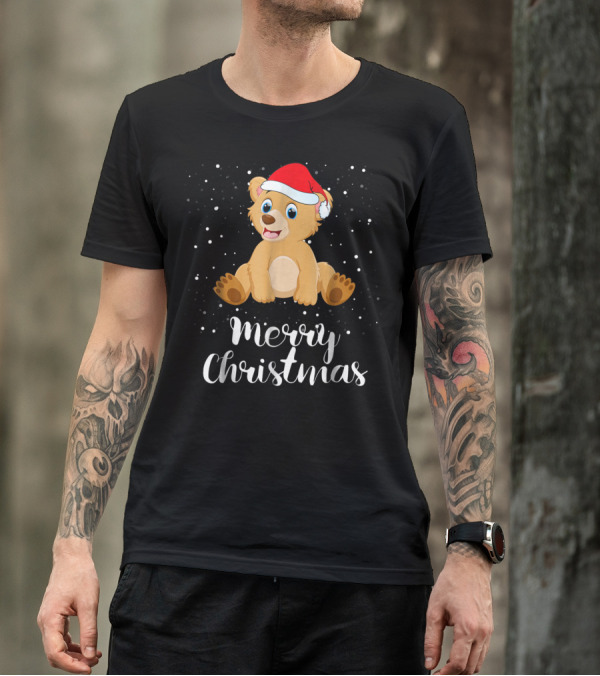 Bear Merry Christmas Funny Family Group Matching T-Shirt