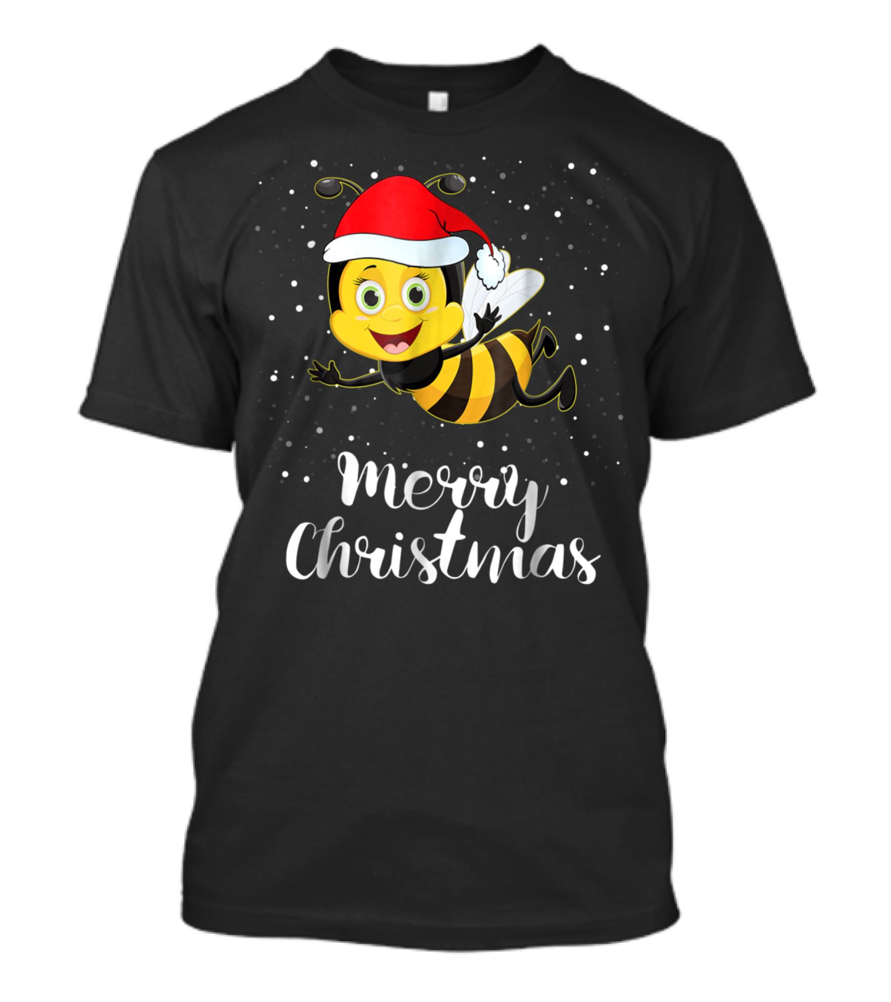 Merry Christmas Bee Funny Family Group Holiday Matching T-Shirt