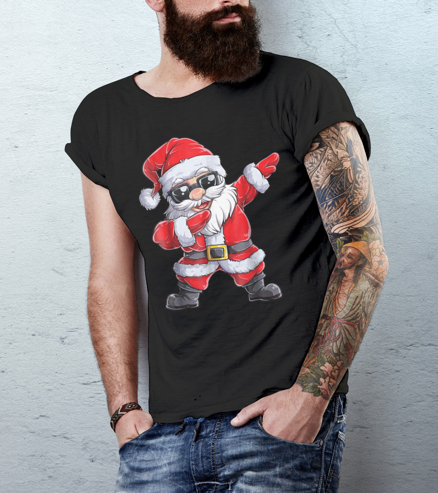 Santa Dab With Sunglasses Joyful Holiday T-Shirt