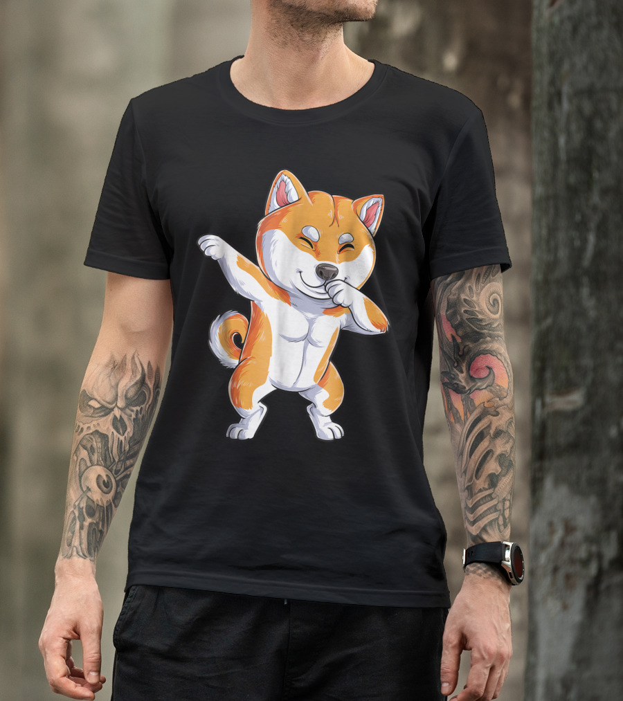Dabbing Shiba Inu Kids Boys Puppy Dance T-Shirt