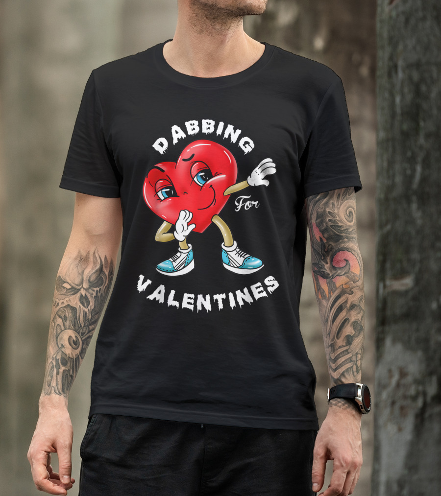 Dabbing Valentines Heart For Girlfriend T-Shirt