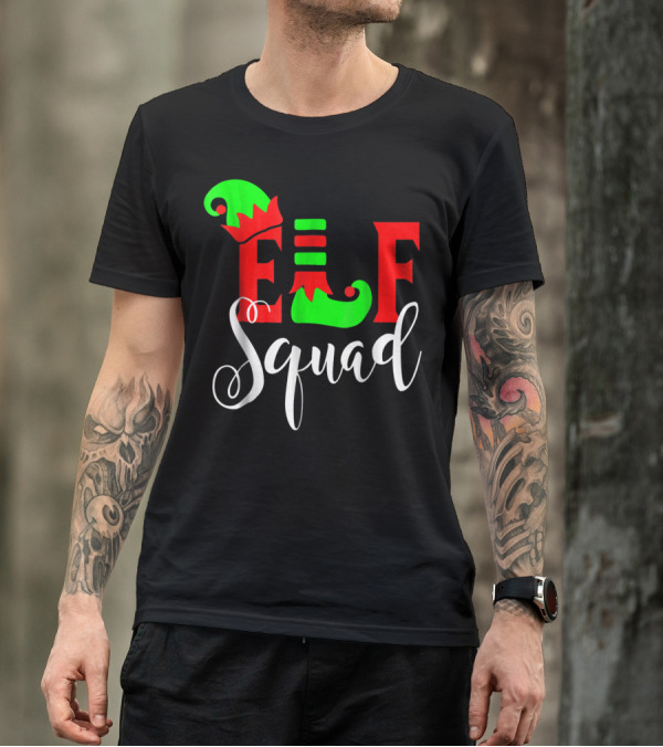Elf Squad Festive Holiday Family T-Shirt