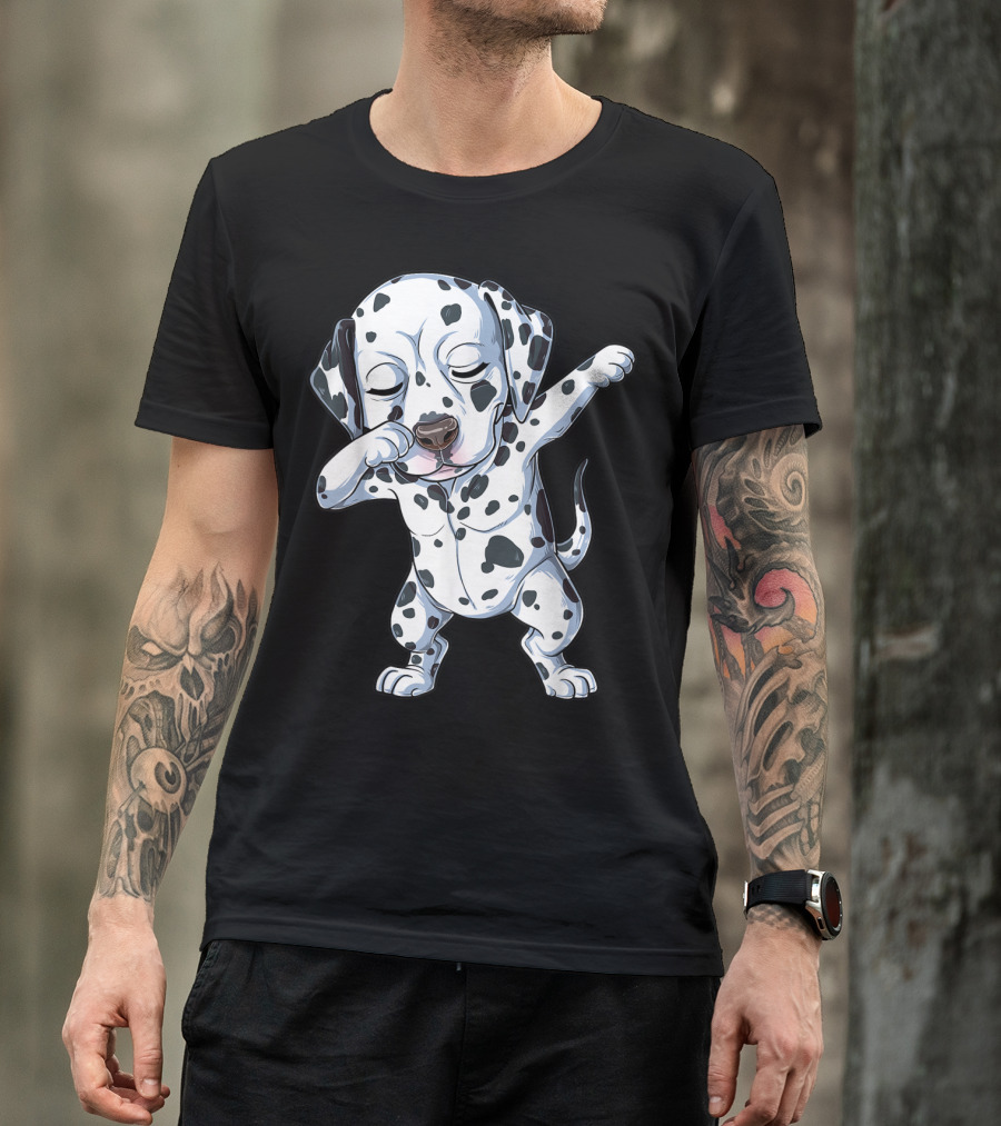 Dalmatian Dabbing Dog Lover Kids Boys Dab T-Shirt