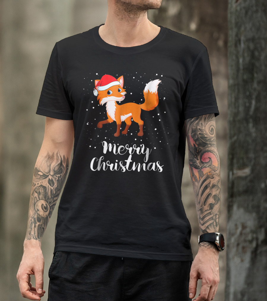 Merry Christmas Fox Funny Family Group Matching T-Shirt