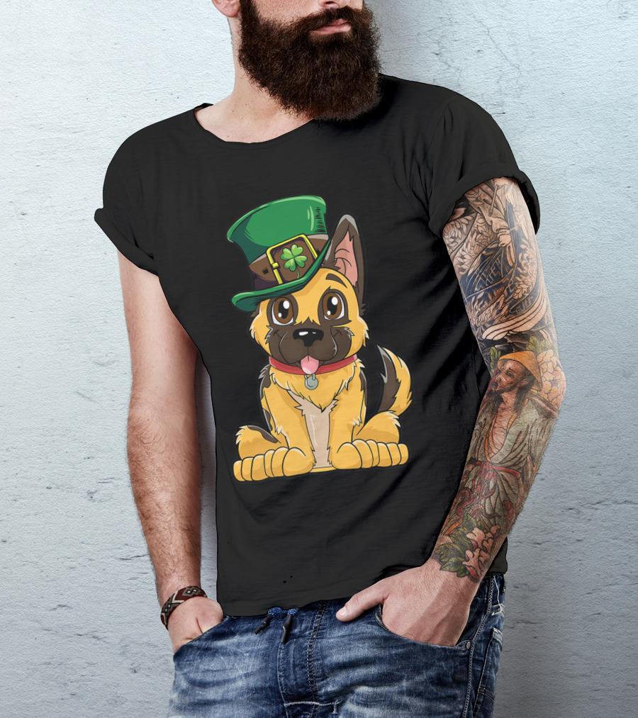 German Shepherd Dog Leprechaun St Patricks Day T-Shirt