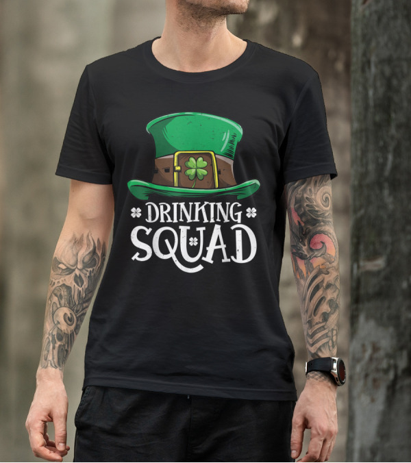 Drinking Squad Leprechaun St Patricks Day Men T-Shirt