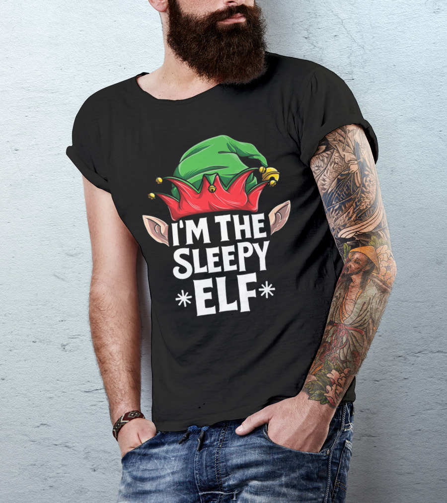 I'm The Sleepy Elf Christmas Family Matching Holiday Wear T-Shirt