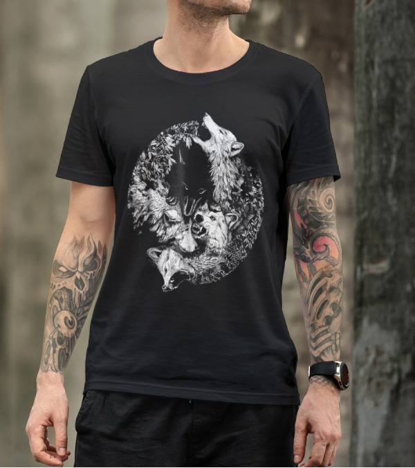 Loves Wolves Wild Wolf Howling Pack Nature Forest T-Shirt