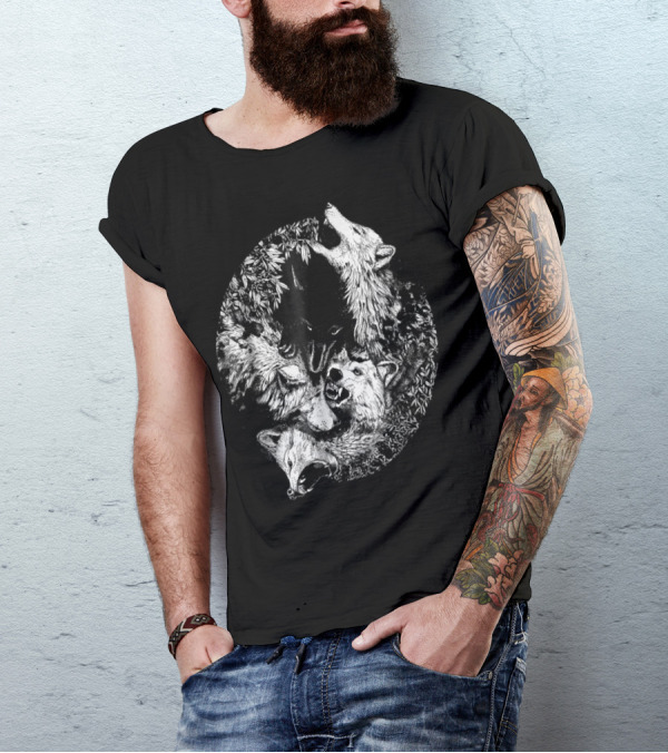 Loves Wolves Wild Wolf Howling Pack Nature Forest T-Shirt