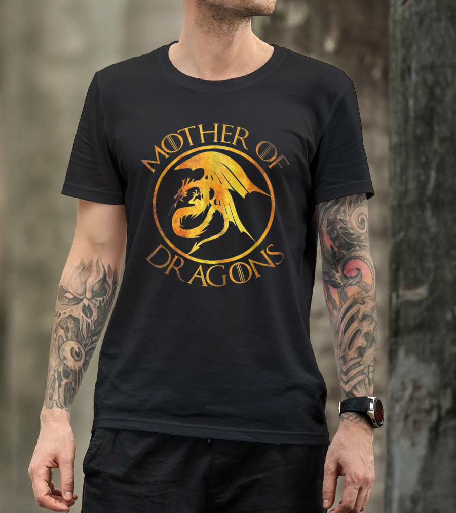 Mother Of Dragons Yellow Dragon Emblem T-Shirt