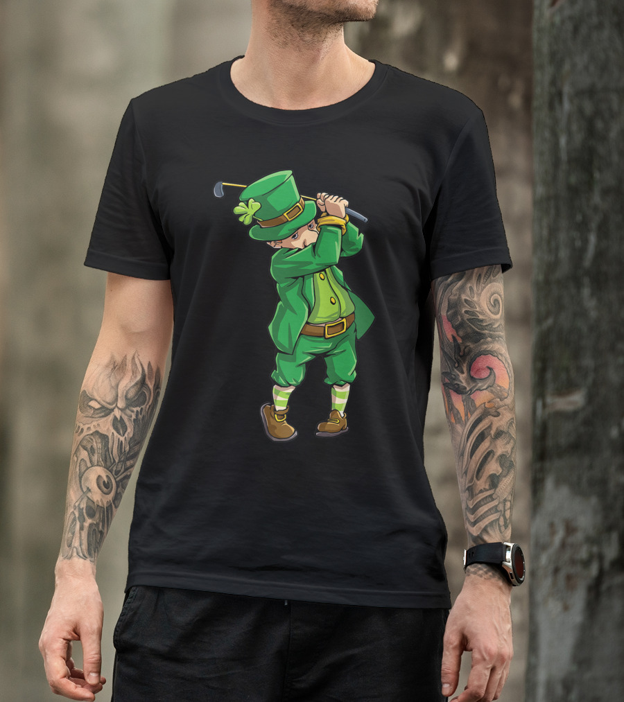 Leprechaun Golf St Patricks Day Boys JD Irish Golfer T-Shirt
