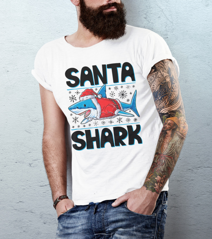 Santa Shark Christmas Family Matching Sharkmas WV T-Shirt