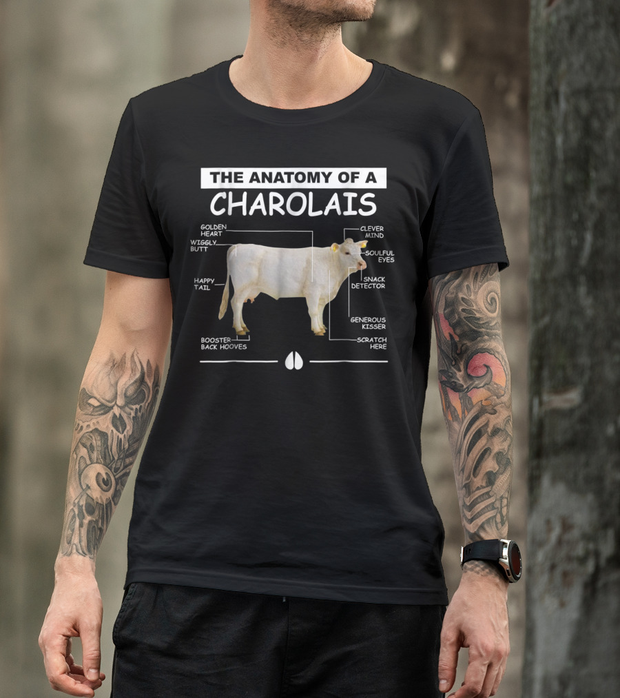The Anatomy Of A Charolais Cow With Clever Mind And Soulful Eyes T-Shirt