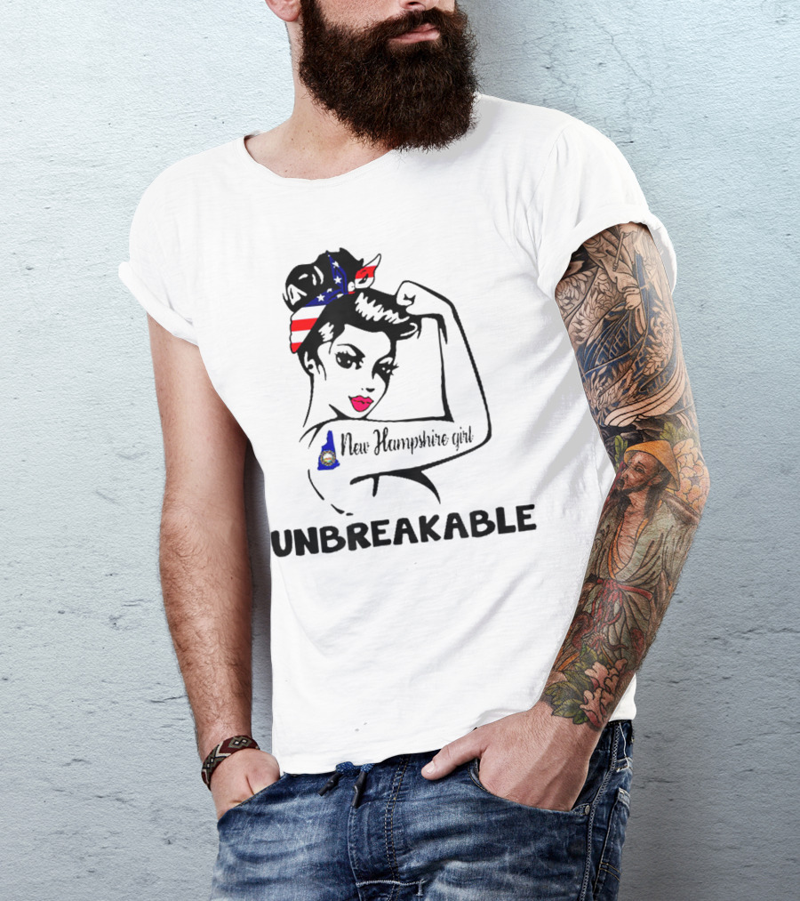 New Hampshire Girl Unbreakable Vintage Patriotic T-Shirt