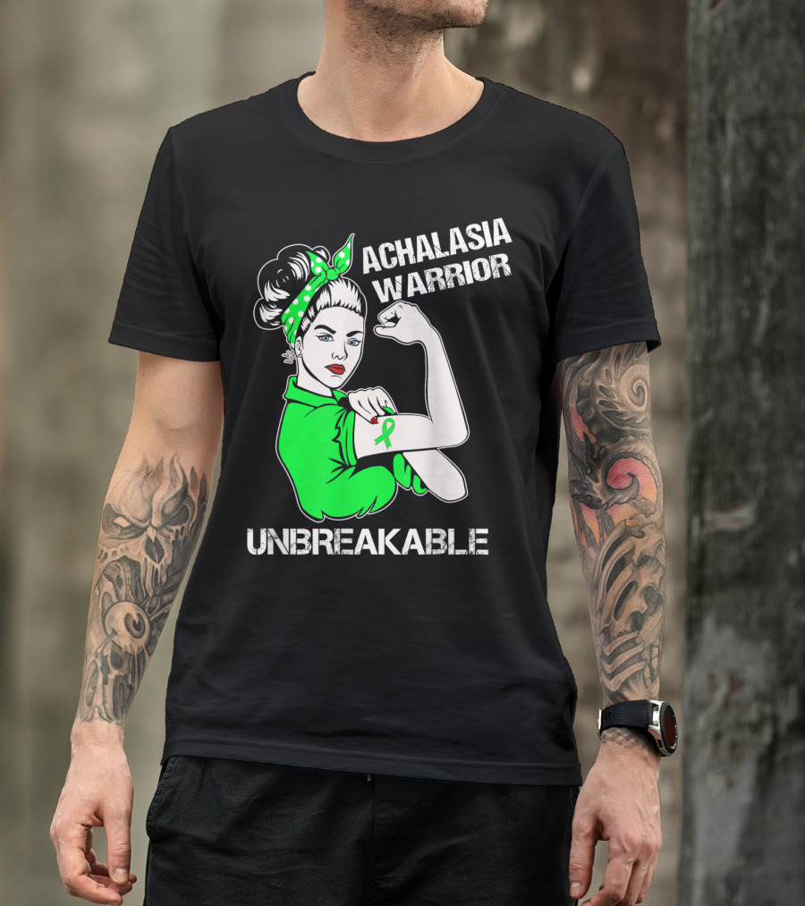 Achalasia Warrior Unbreakable Strong Woman Rosie T-Shirt