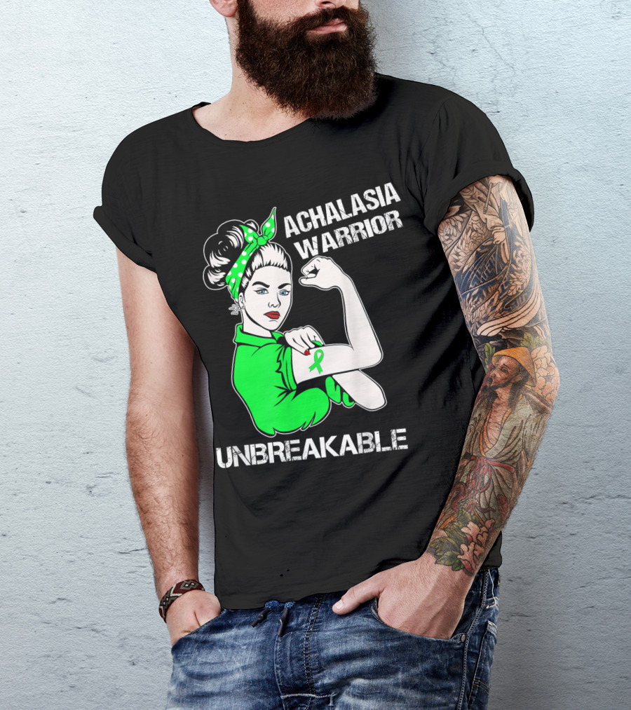 Achalasia Warrior Unbreakable Strong Woman Rosie T-Shirt