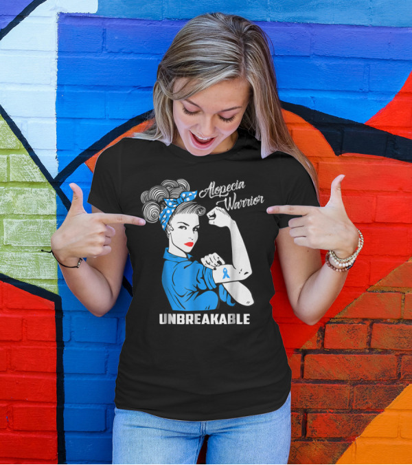 Alopecia Warrior Unbreakable Ribbon Rosie T-Shirt