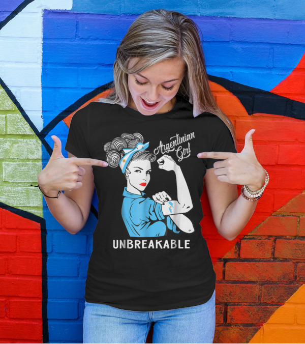 Argentinian Girl Unbreakable Vintage Style Empowerment T-Shirt