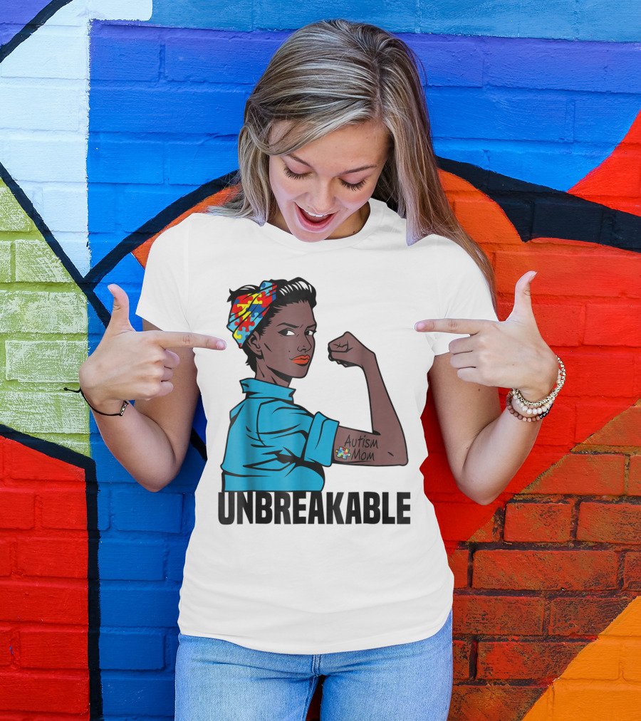 Unbreakable Autism Mom Awareness T-Shirt