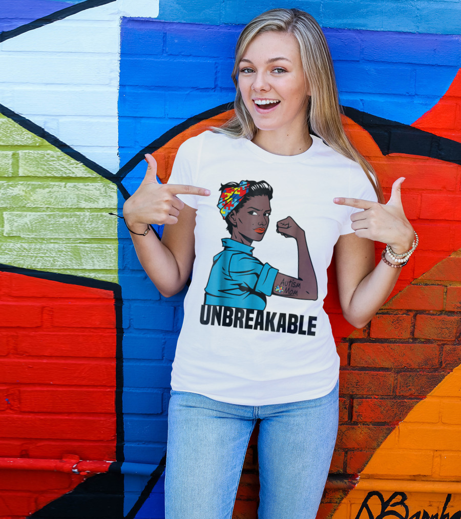 Unbreakable Autism Mom Awareness T-Shirt