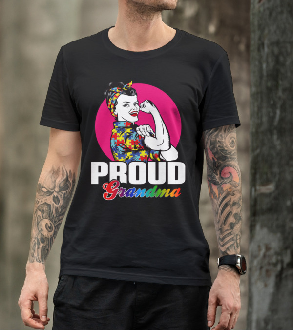 Proud Grandma Unbreakable Autism Awareness T-Shirt