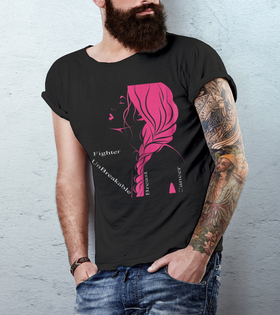 Breast Cancer Fighter Unbreakable Warrior T-Shirt