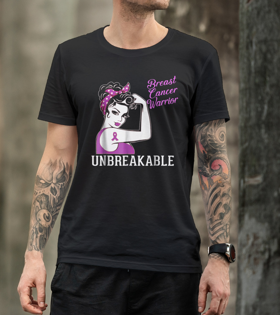 Breast Cancer Warrior Unbreakable T-Shirt
