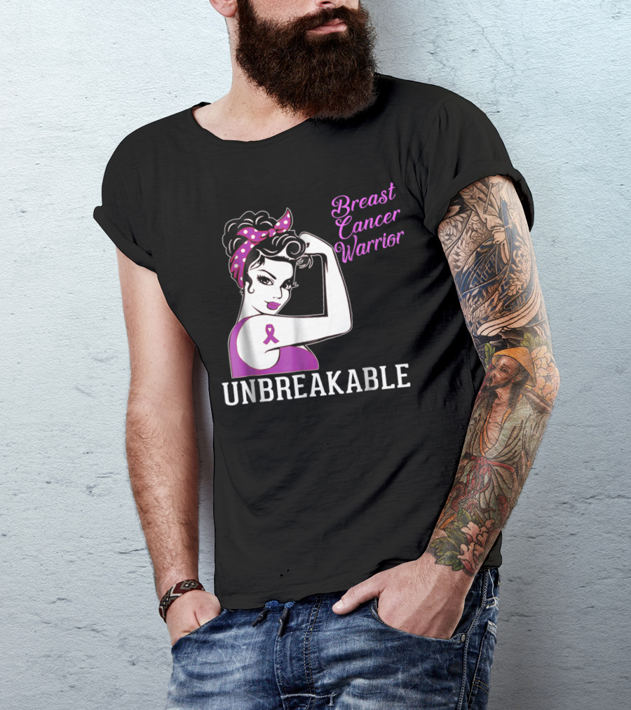 Breast Cancer Warrior Unbreakable T-Shirt