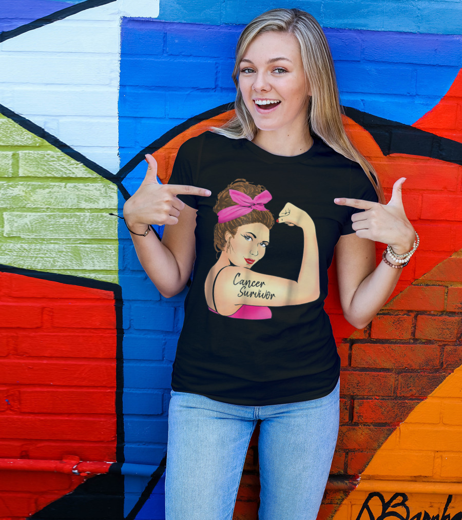 Cancer Survivor Rosie The Riveter Unbreakable T-Shirt