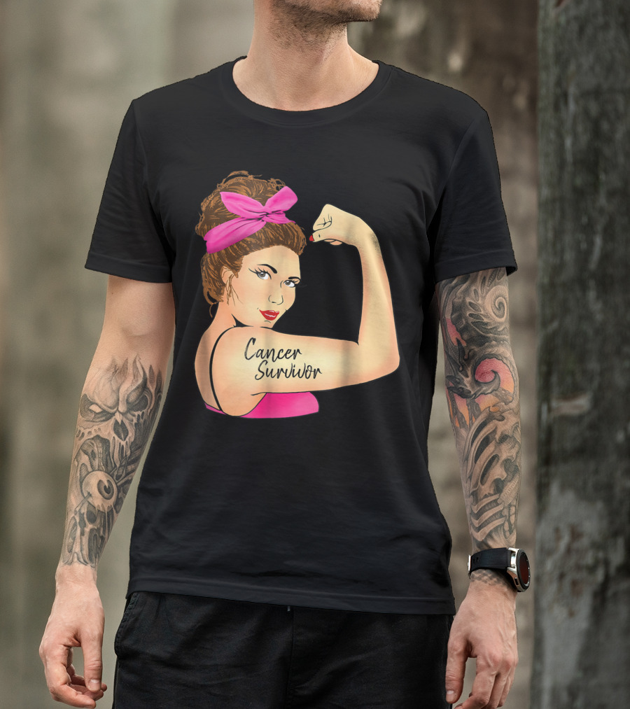 Cancer Survivor Rosie The Riveter Unbreakable T-Shirt