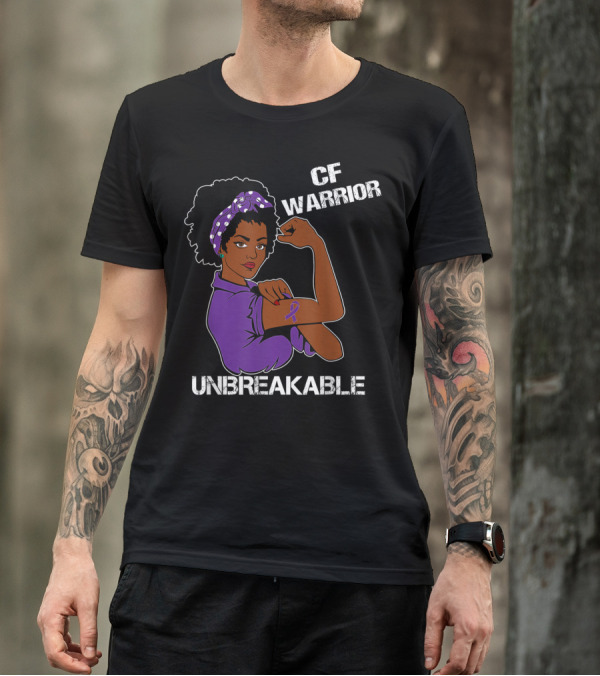 CF Warrior Unbreakable Strong Woman Purple T-Shirt