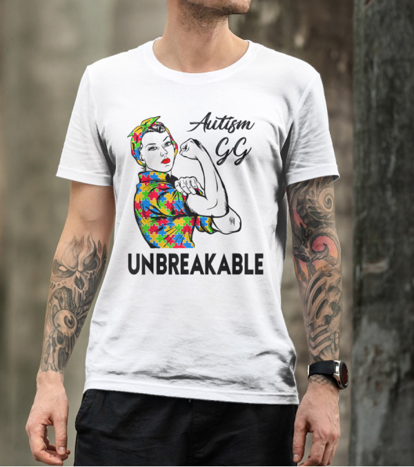 Autism Gg Unbreakable Autism Awareness Iconic Empowerment T-Shirt
