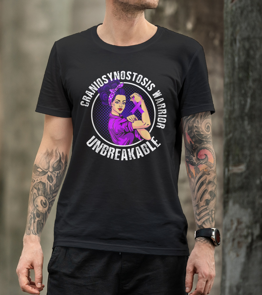 Craniosynostosis Warrior Unbreakable Retro Empowerment T-Shirt