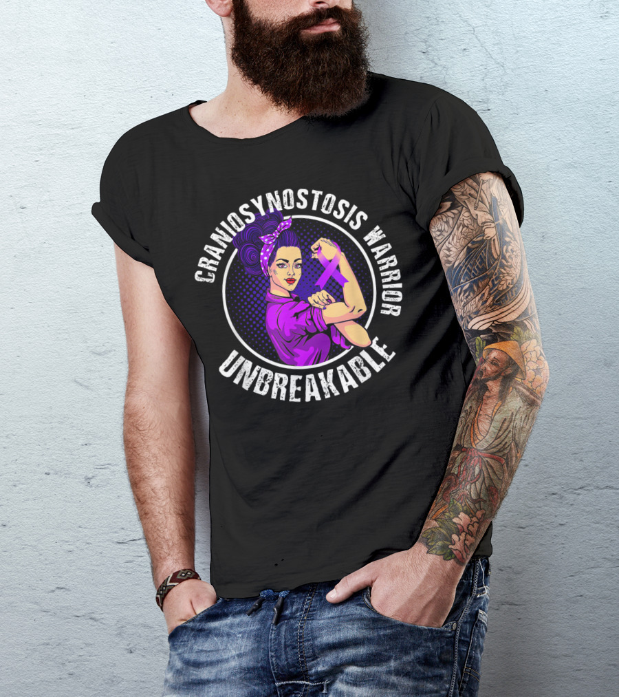 Craniosynostosis Warrior Unbreakable Retro Empowerment T-Shirt