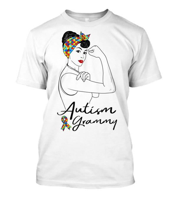 Autism Grammy Unbreakable Puzzle Ribbon Awareness Rosie T-Shirt