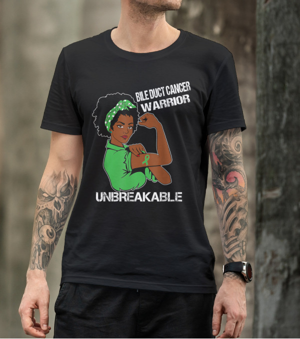Bile Duct Cancer Warrior Unbreakable Strong Woman With Awareness T-Shirt