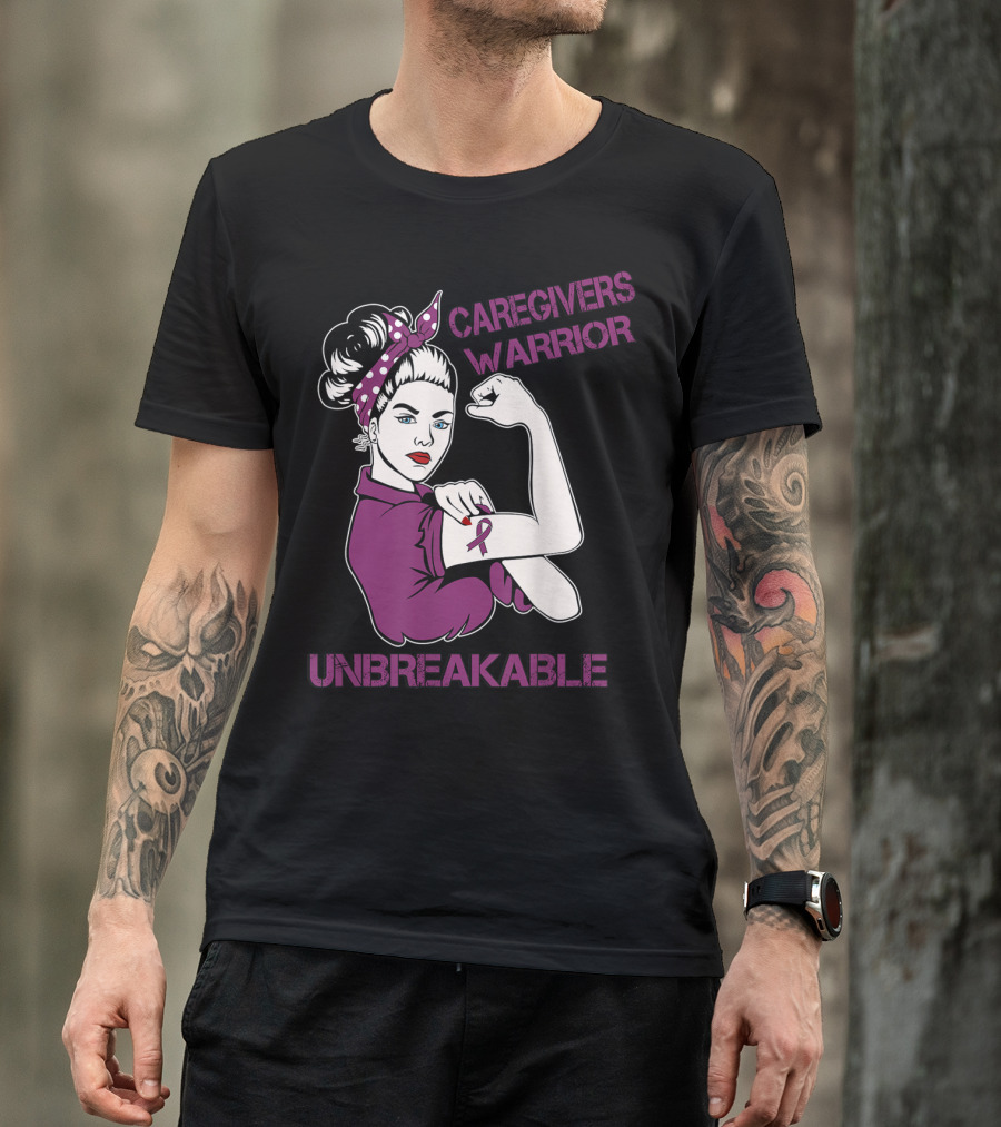 Caregivers Warrior Unbreakable Rosie The Riveter T-Shirt