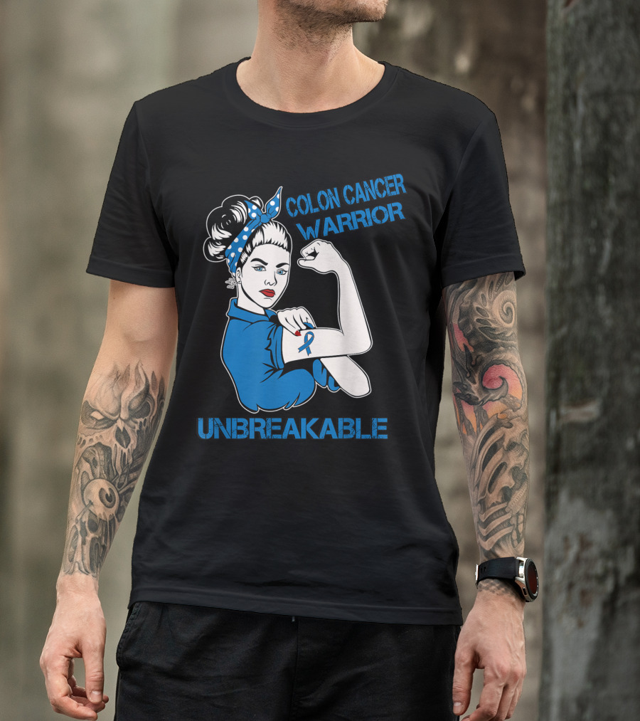 Colon Cancer Warrior Strong Unbreakable T-Shirt
