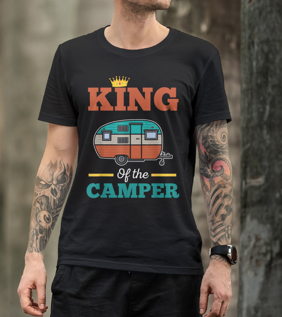 King Of The Camper Retro Camping Adventure T-Shirt