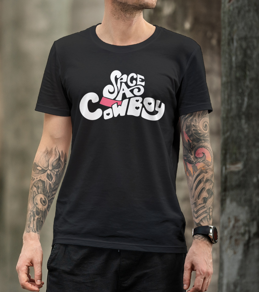 Space Cowboy Retro Typography T-Shirt