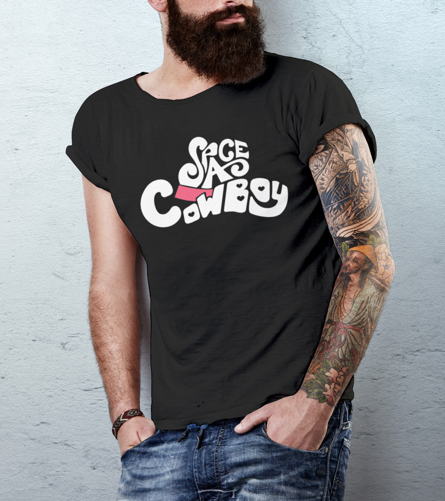 Space Cowboy Retro Typography T-Shirt