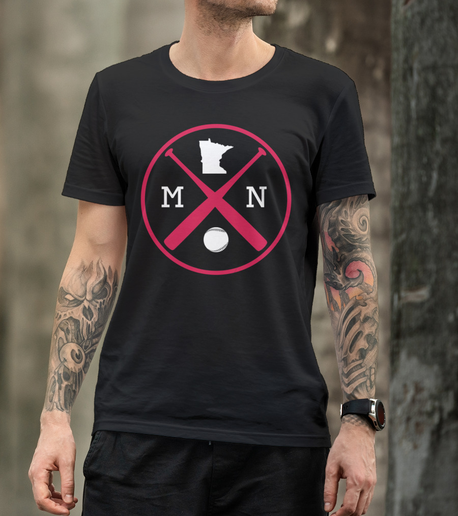 Minnesota MN Baseball Bats Mpls Stp Team Iconic T-Shirt